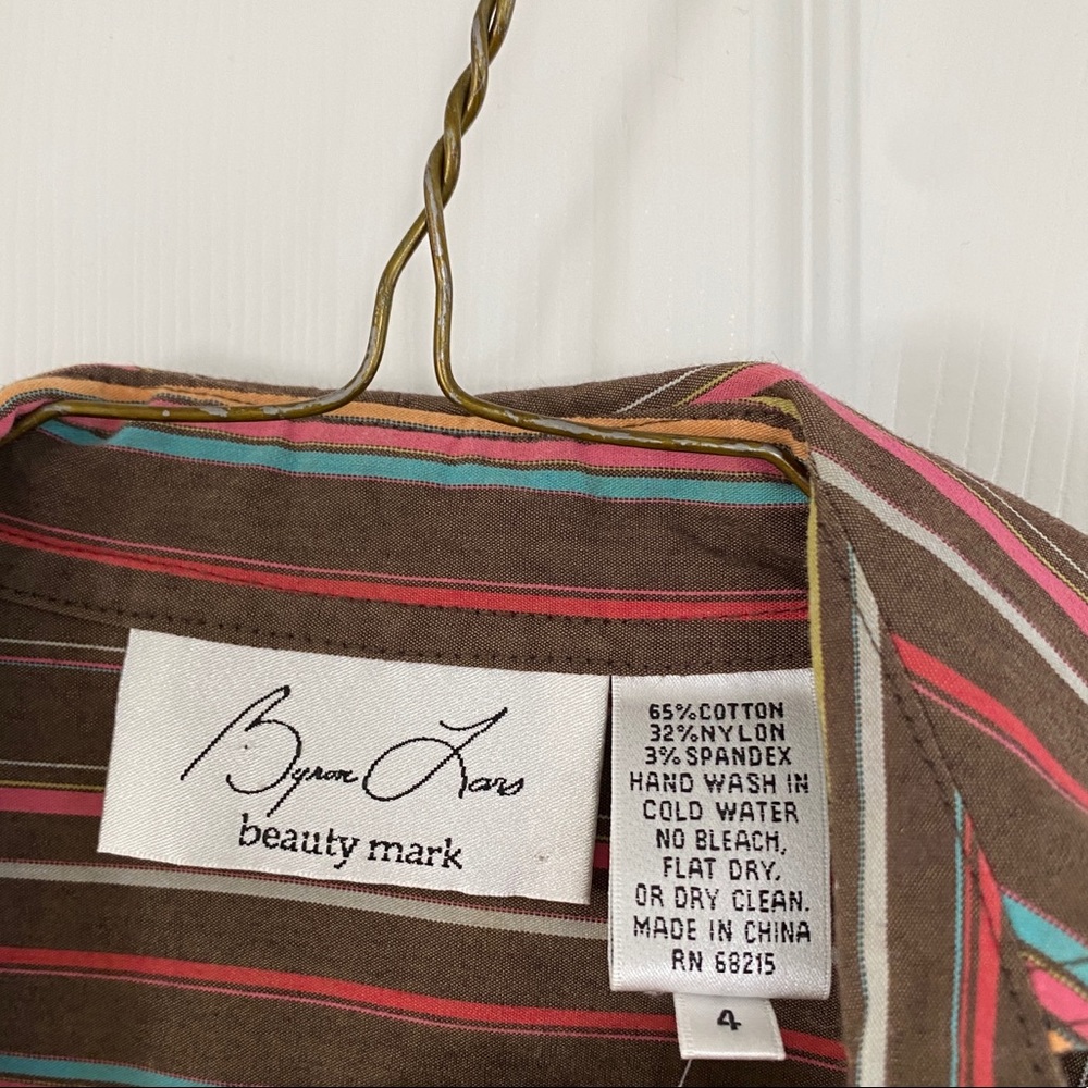 Byron Lars Beauty Mark Striped top size 4 - Picture 4 of 5